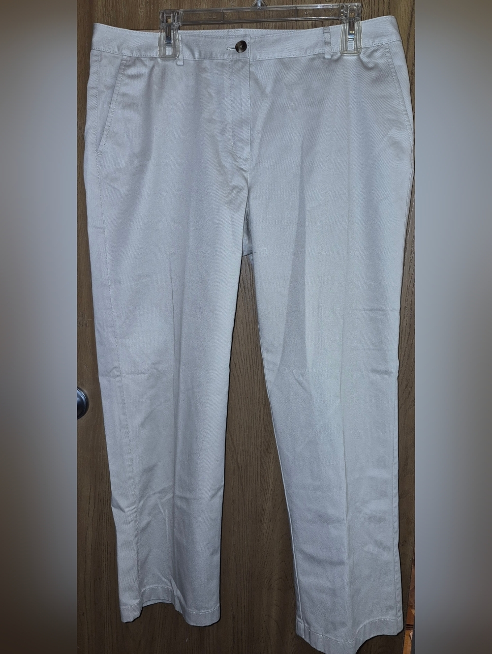 LL Bean Womens Pants Size 14 Petite Khaki Tan Favorite Fit  Cotton